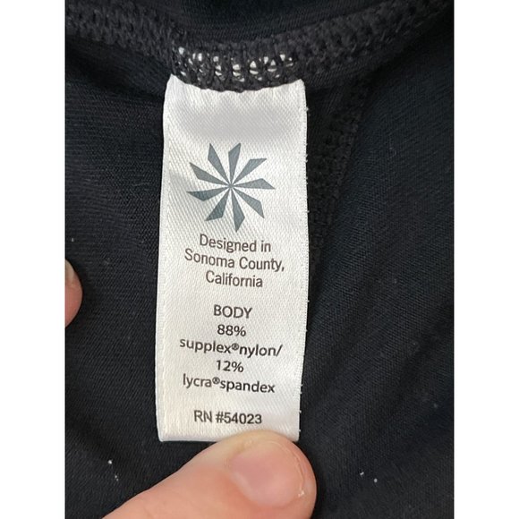 Athleta Solid Black High Rise Strappy Lattice Sublime 7/8 Tight Leggings S 77816 - Picture 10 of 15